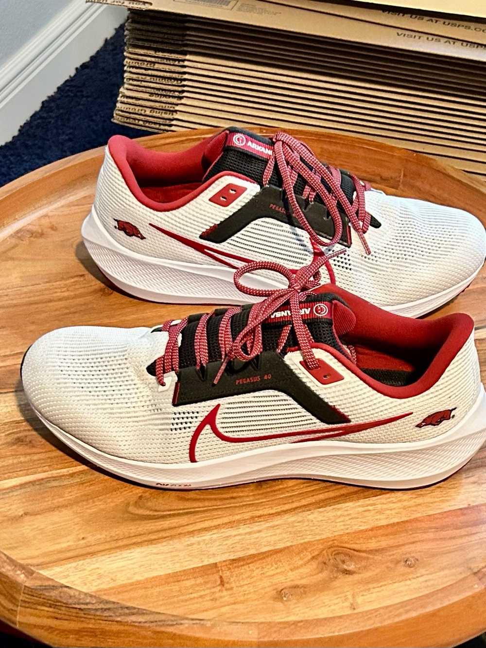 Nike Air Zoom Pegasus 40 Official Arkansas Razorbacks Running Shoes NEW
